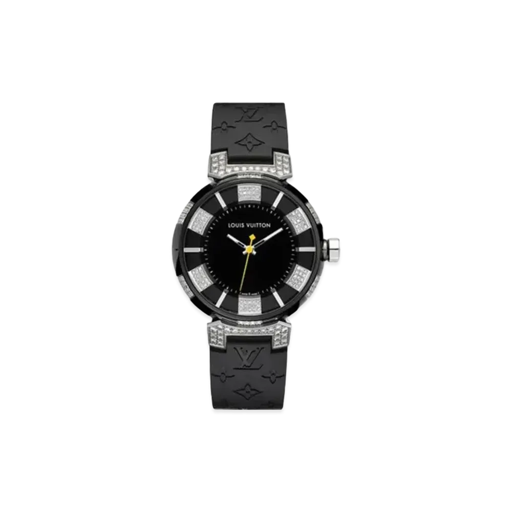 Louis Vuitton Tambour Diamond Quartz 34mm "Noir"