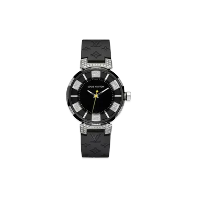 Louis Vuitton Tambour Diamond Quartz 34mm "Noir"