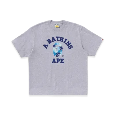 A BATHING APE STA College Relaxed Fit Tee "Gray"