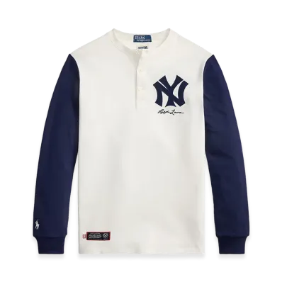 Polo Ralph Lauren x MLB Yankees Henley Shirt "Deckwash White/Navy"