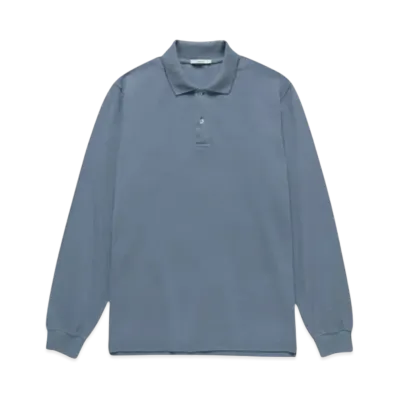 JJJJound Longsleeve Polo Shirt "Storm Blue"