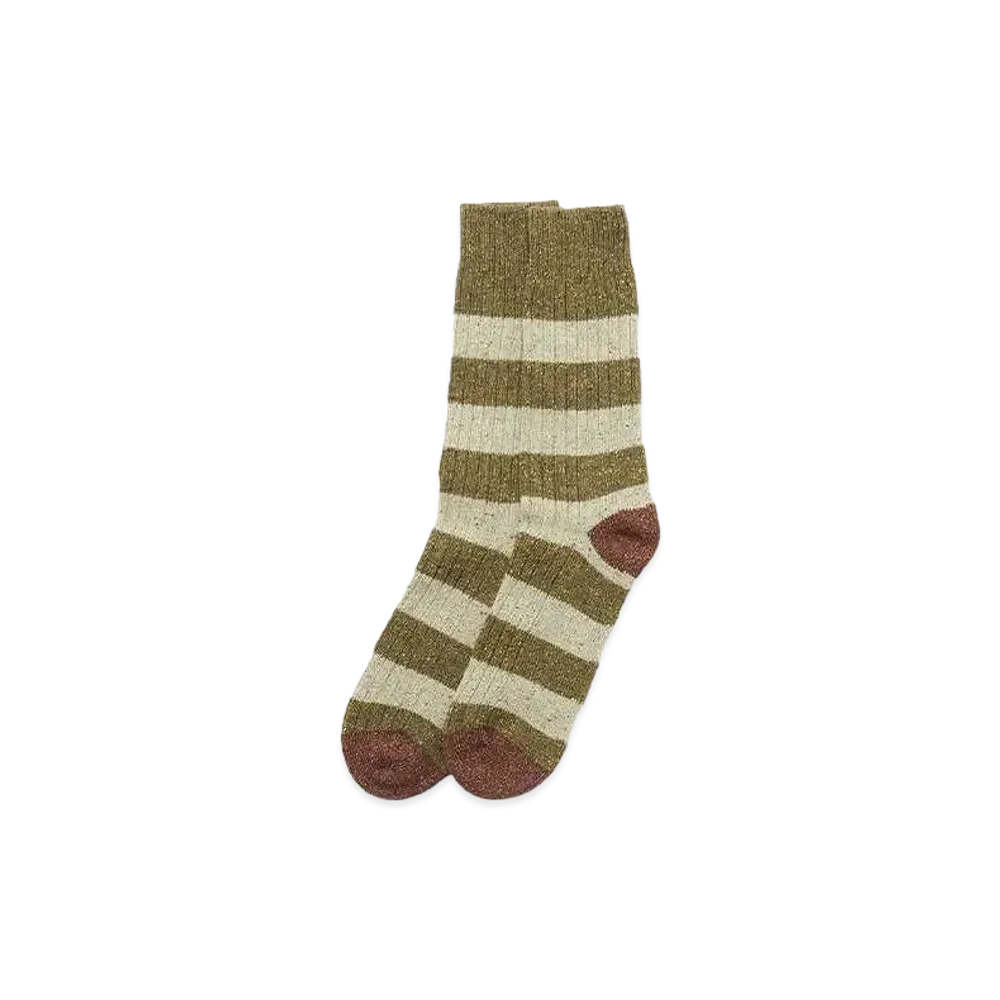 Barbour Melange Striped Socks "Olive"