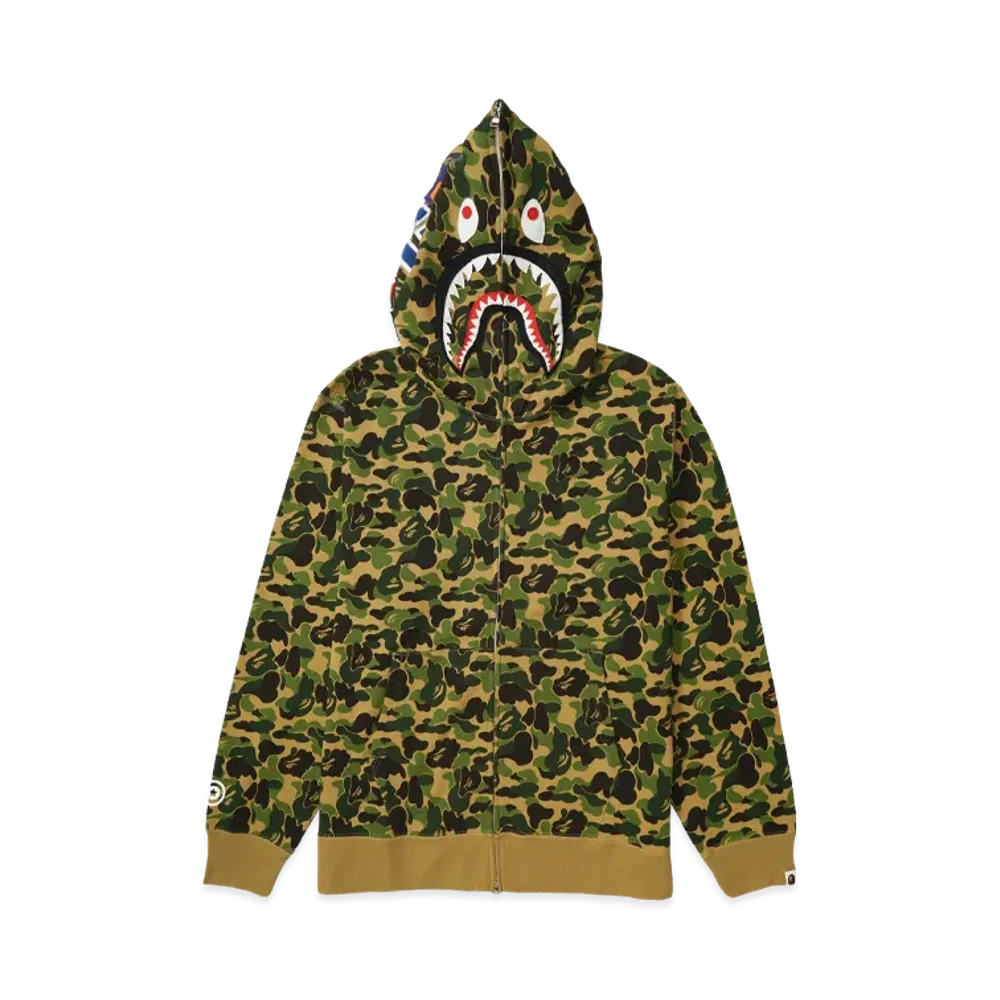 A BATHING APE ABC Camo Shark Full Zip Hoodie "Green"
