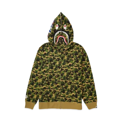 A BATHING APE ABC Camo Shark Full Zip Hoodie "Green"
