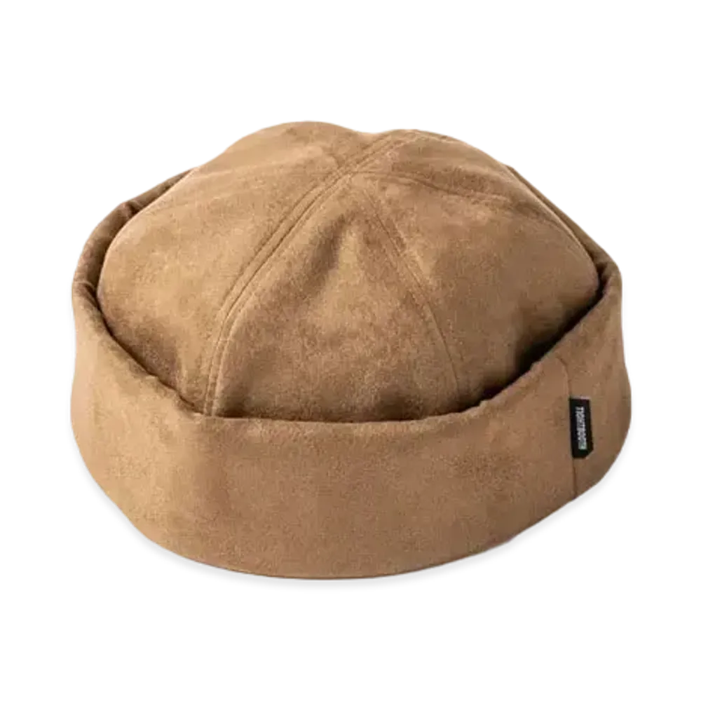 TIGHTBOOTH Suede Roll Cap "Brown"