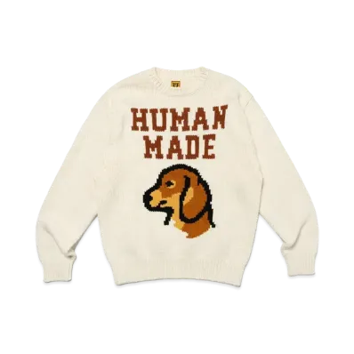 HUMAN MADE Dachs Knit Sweater "White"