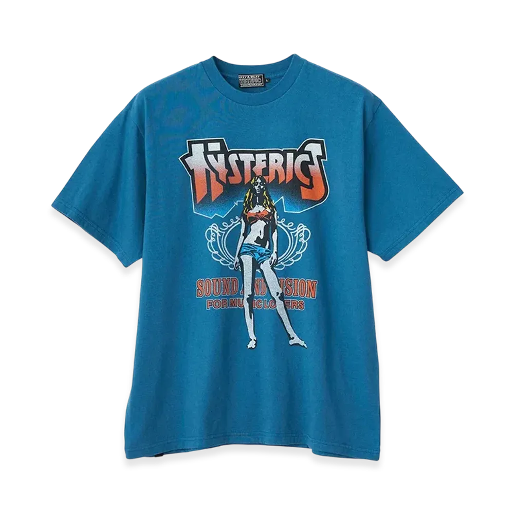 HYSTERIC GLAMOUR Bad Ass Mama Tour Tee "Blue"