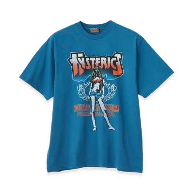 HYSTERIC GLAMOUR Bad Ass Mama Tour Tee "Blue"