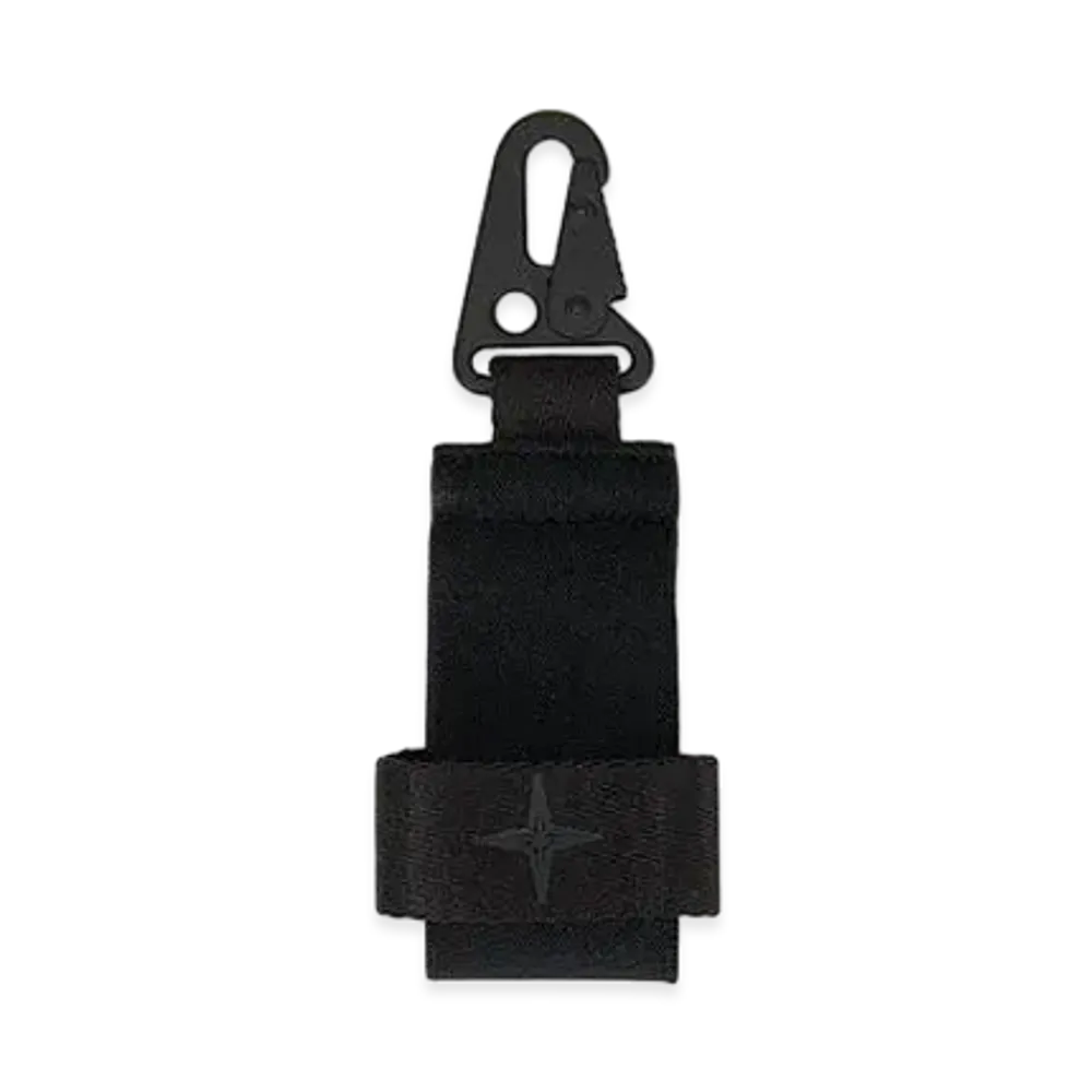 Stone Island 95465 NYLON POLYESTER TAPE AND ELASTIC LOOP "Black"