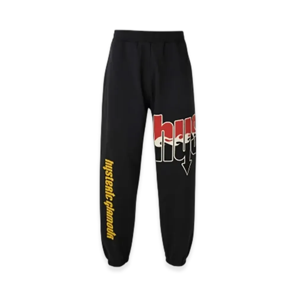 HYSTERIC GLAMOUR HYS Flare Logo Sweatpants "Black"