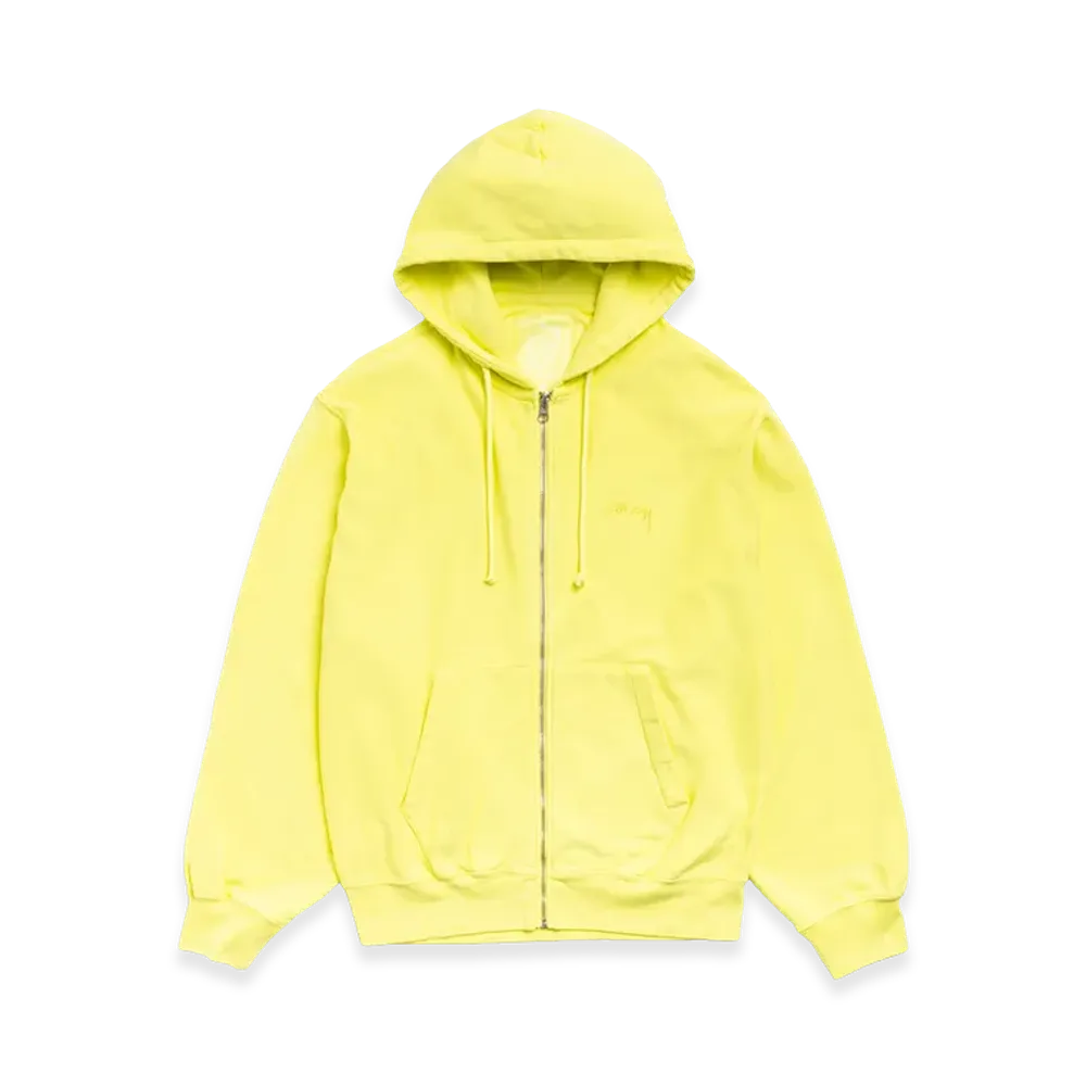 Stussy Lightweight Terry Zip Hoodie "Yellow"