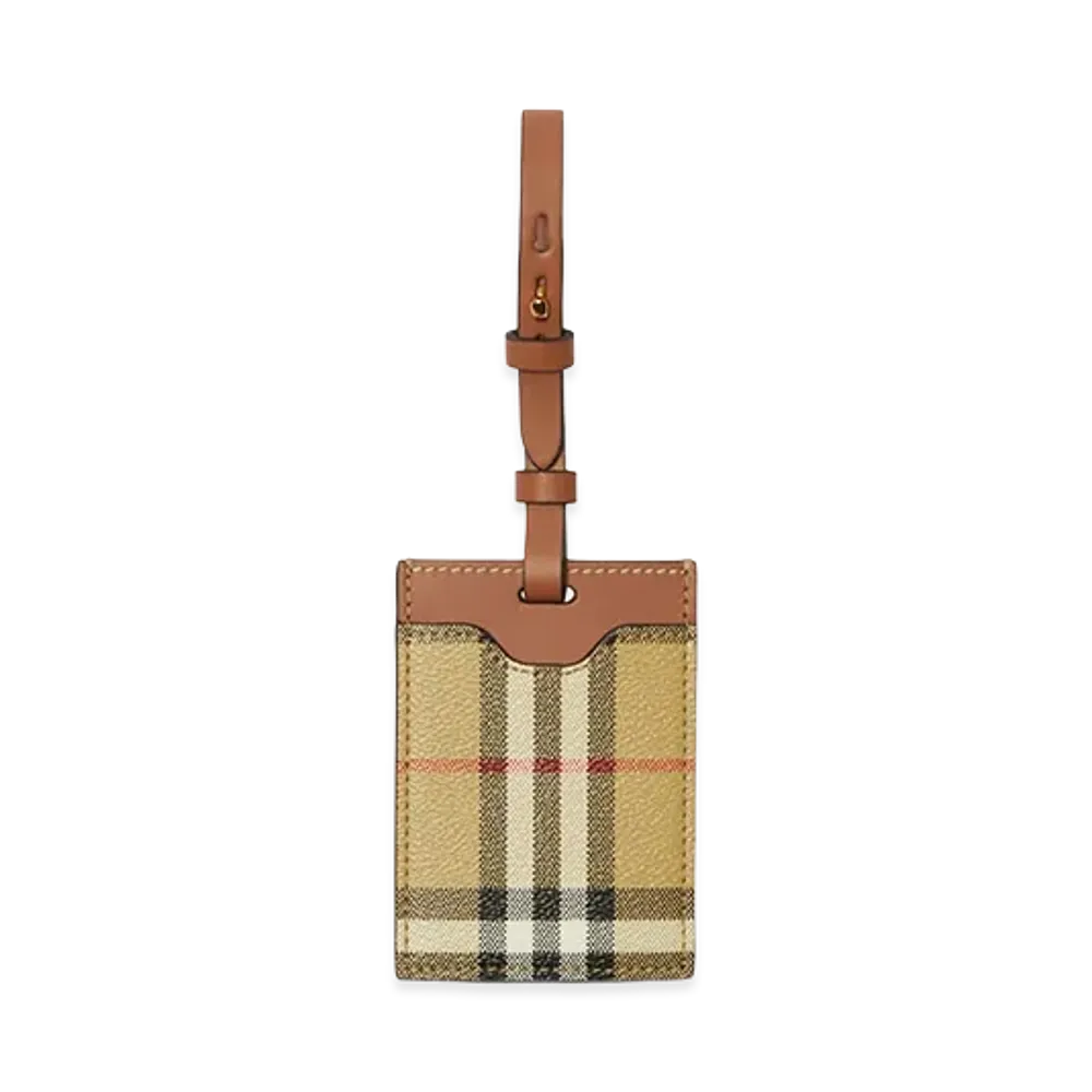 Burberry Check Suitcase Tag "Beige"