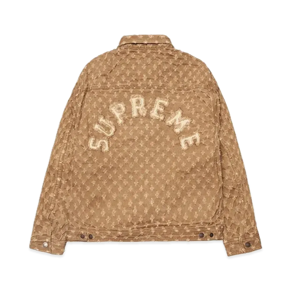 Supreme Hole Punch Denim Trucker Jacket "Brown"
