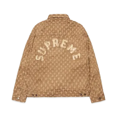 Supreme Hole Punch Denim Trucker Jacket "Brown"