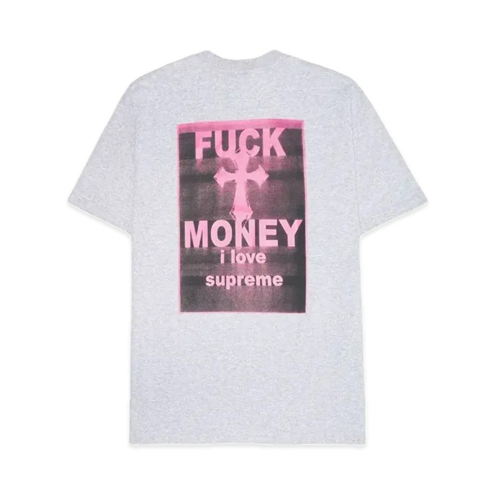 シュプリーム ファック マネー Tシャツ "ヘザーグレー"