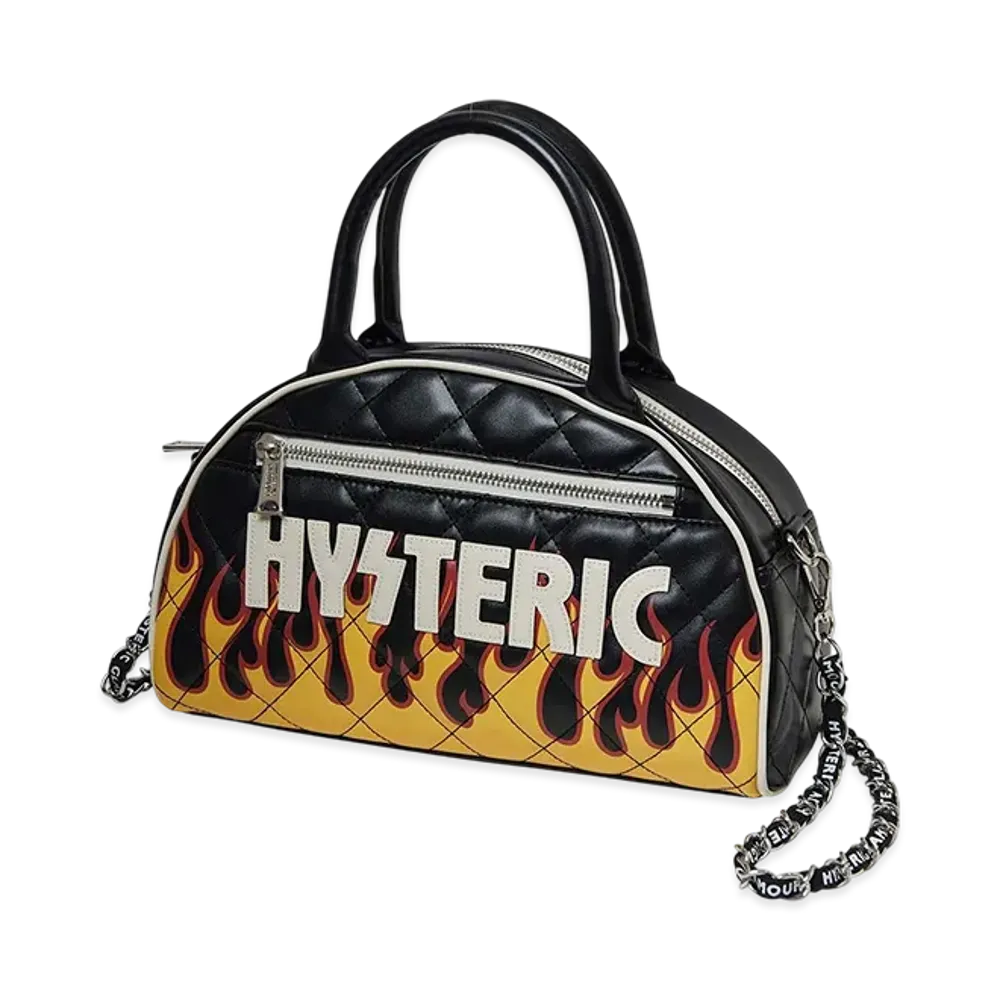 HYSTERIC GLAMOUR HYSTERIC FIRE Boston Bag "Black"