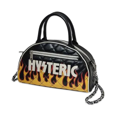 HYSTERIC GLAMOUR HYSTERIC FIRE Boston Bag "Black"