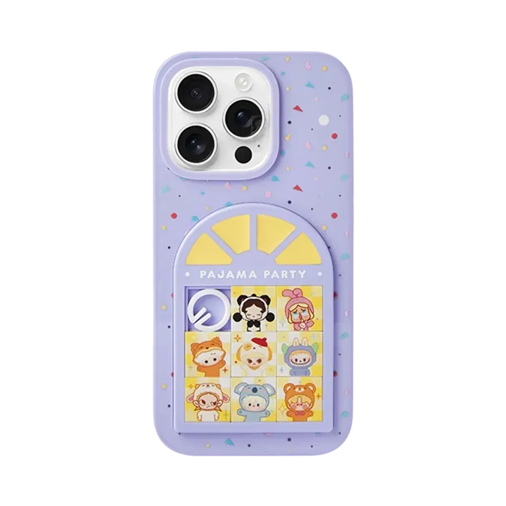 POP MART POP BEAN Pajama Party Sliding Hole iPhone Case 16 Pro