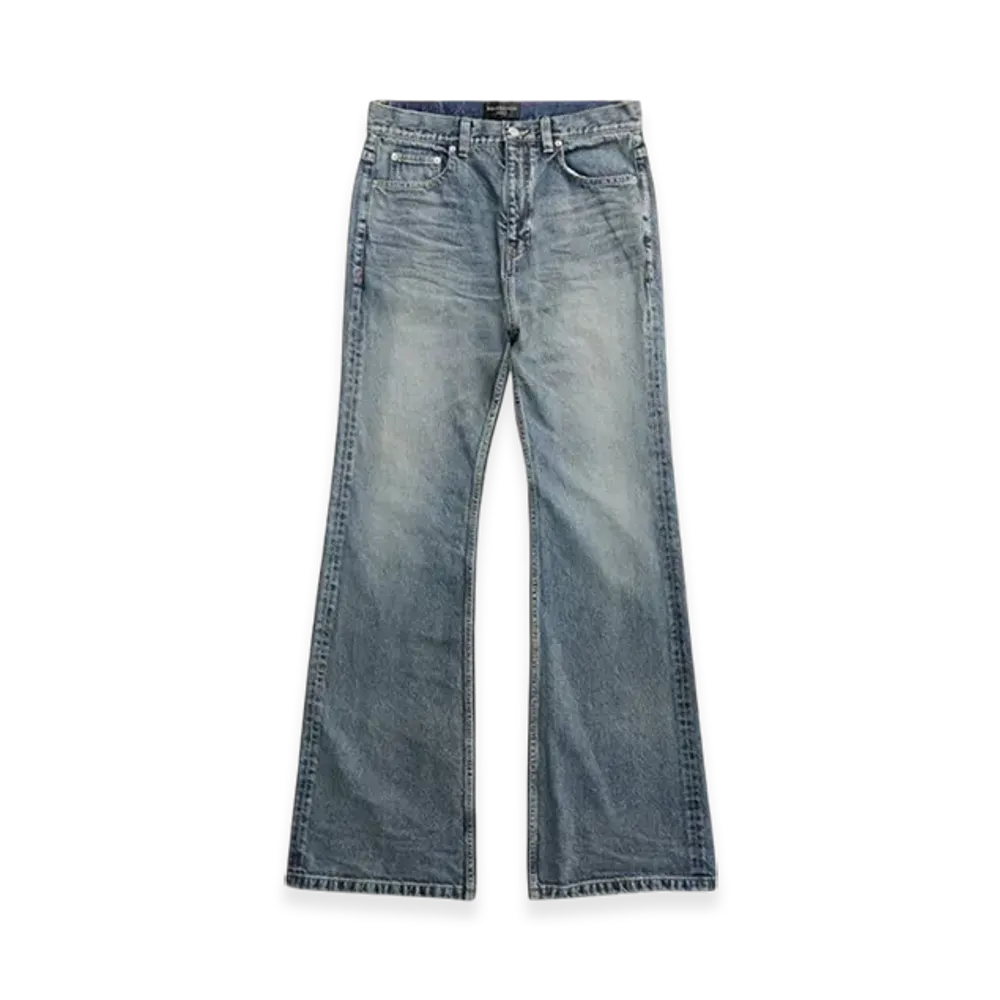 BALENCIAGA Women's Flared Pants "Light Blue"