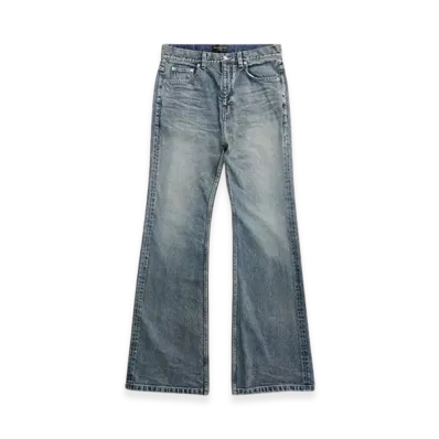 BALENCIAGA Women's Flared Pants "Light Blue"