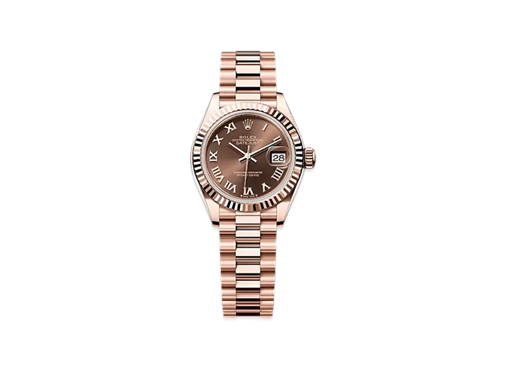 ROLEX Lady-Datejust 28mm Everose Gold 279175 "Chocolate"