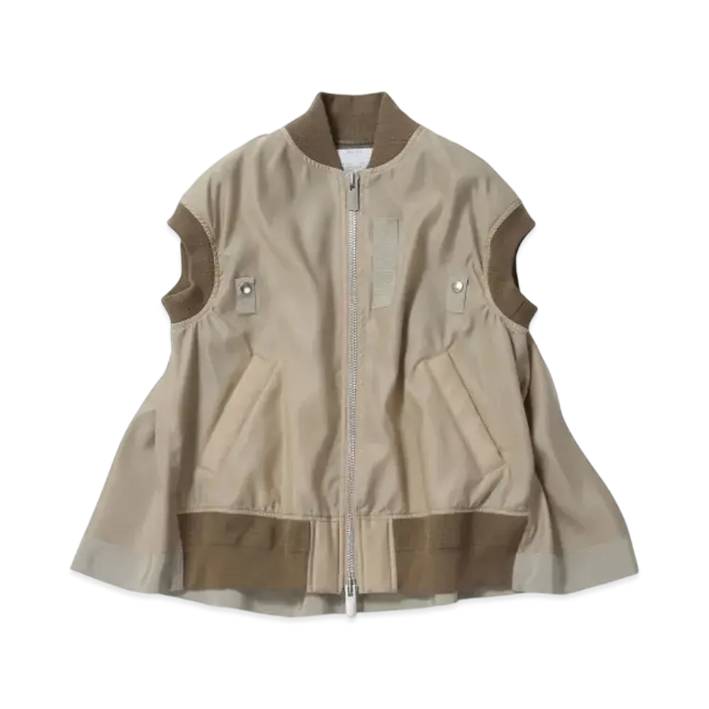 sacai Nylon Twill Vest "Beige"