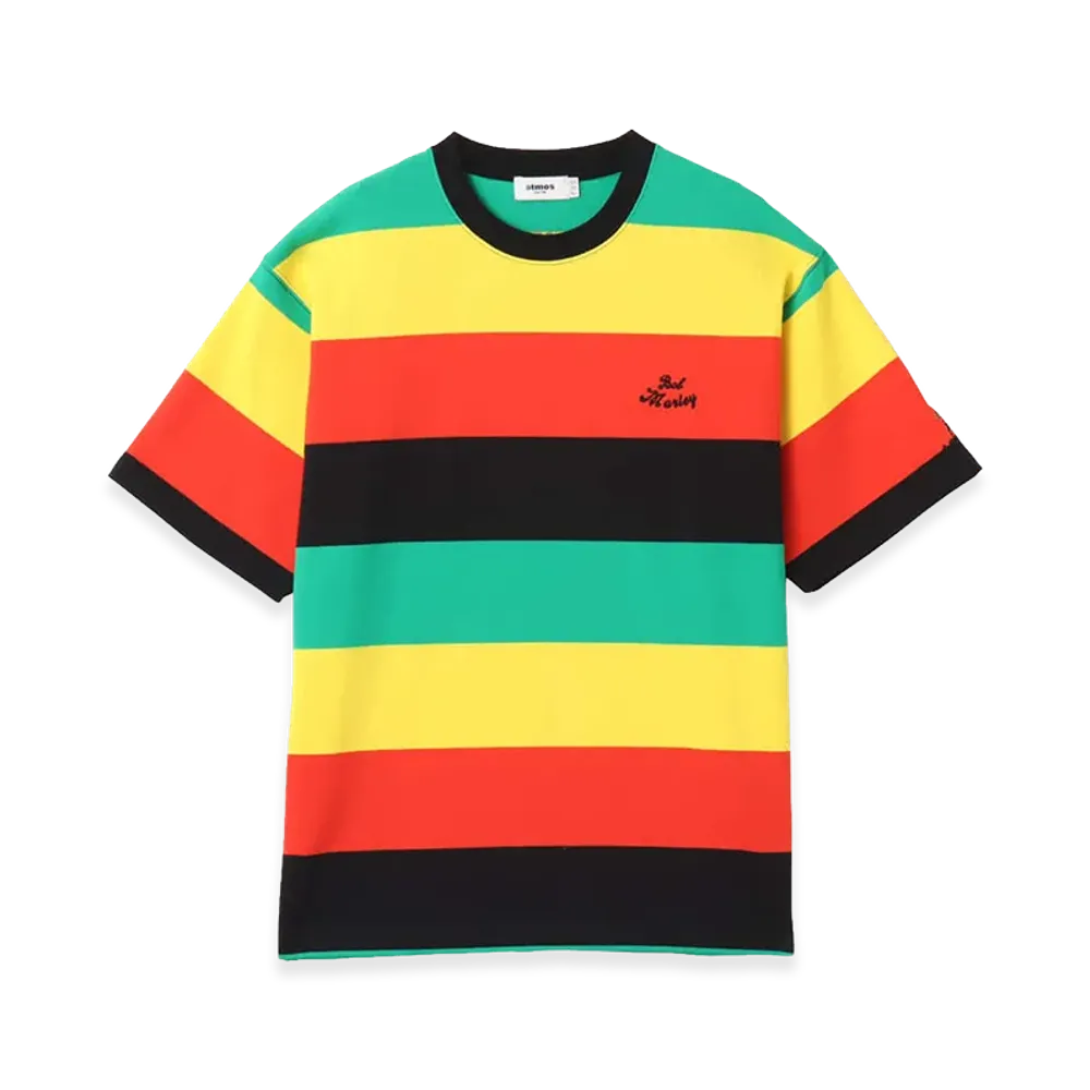 atmos x Bob Marley Rasta Colors Border T-Shirt "Multi"