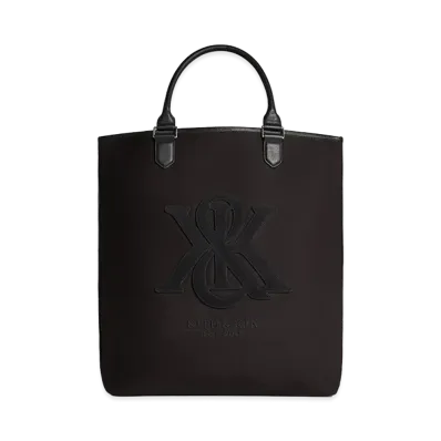 Kith Suede Applique Canvas Tote "Black"