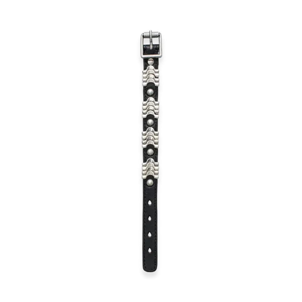 OUR LEGACY Wave Bracelet "Black Chromexcel Leather"