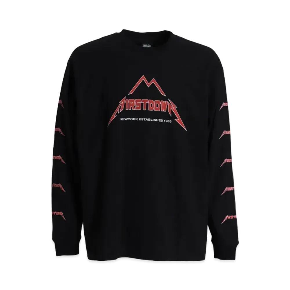 FIRST DOWN METAL L/S T "Black"