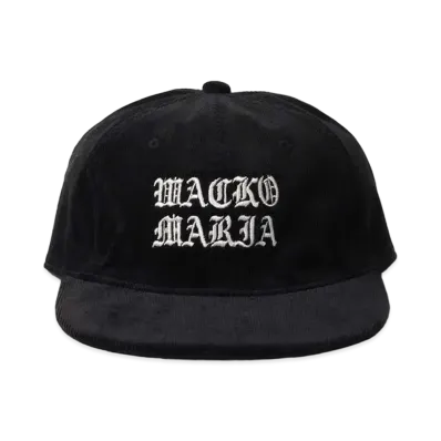 WACKO MARIA Corduroy 6 Panel Cap "Black"