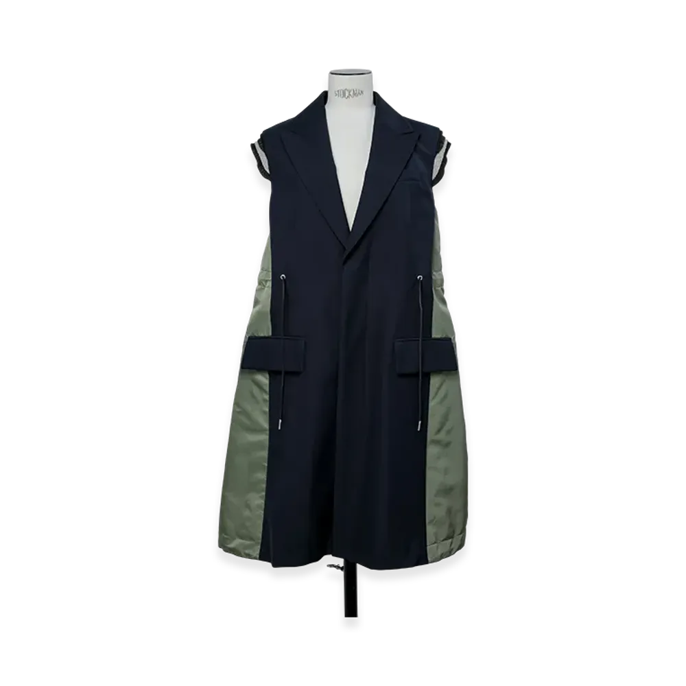 sacai Suiting Vest "Navy/Khaki"