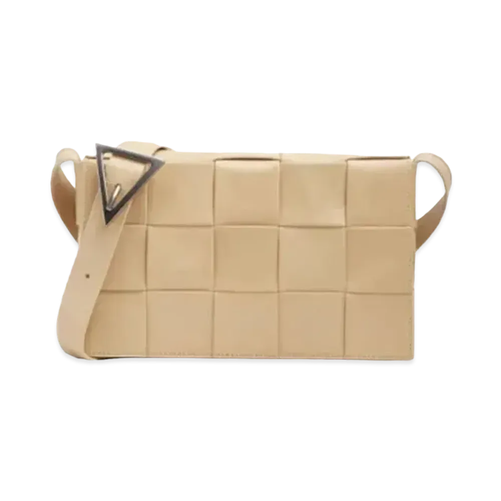 Bottega Veneta Cow leather Cassette Crossbody Bag "Porridge"