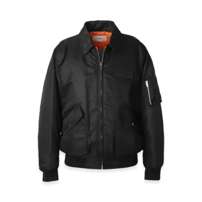 CELINE Padded Zip-Up Blouson Bomber Jacket "Black"