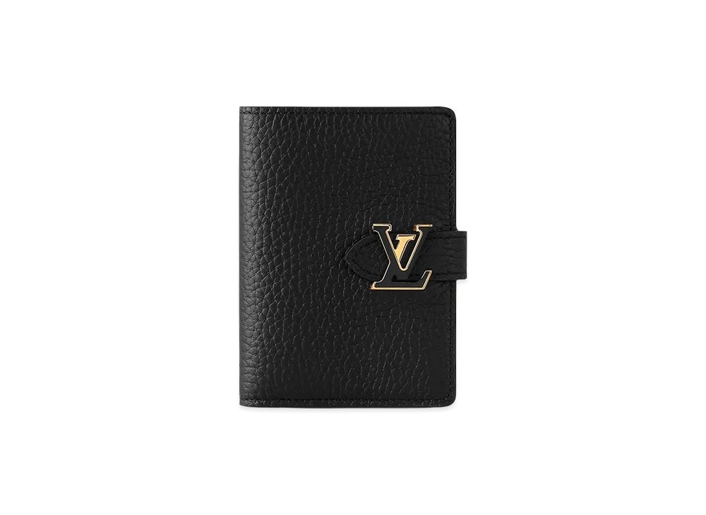 Louis Vuitton LV Vertical Compact Wallet Taurillon Leather "Noir"
