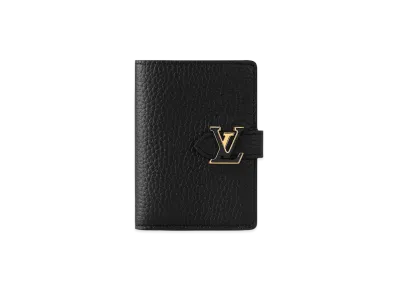 Louis Vuitton LV Vertical Compact Wallet Taurillon Leather "Noir"