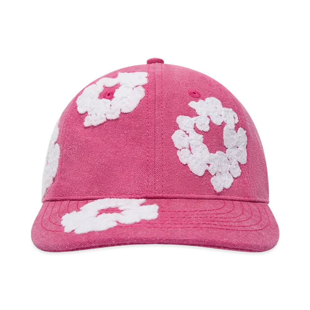 DENIM TEARS Cotton Wreath Dyed Cap "Pink"