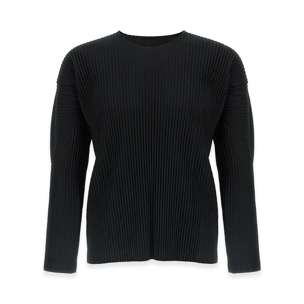 HOMME PLISSE ISSEY MIYAKE Basics Long Sleeve T-Shirt "Black"