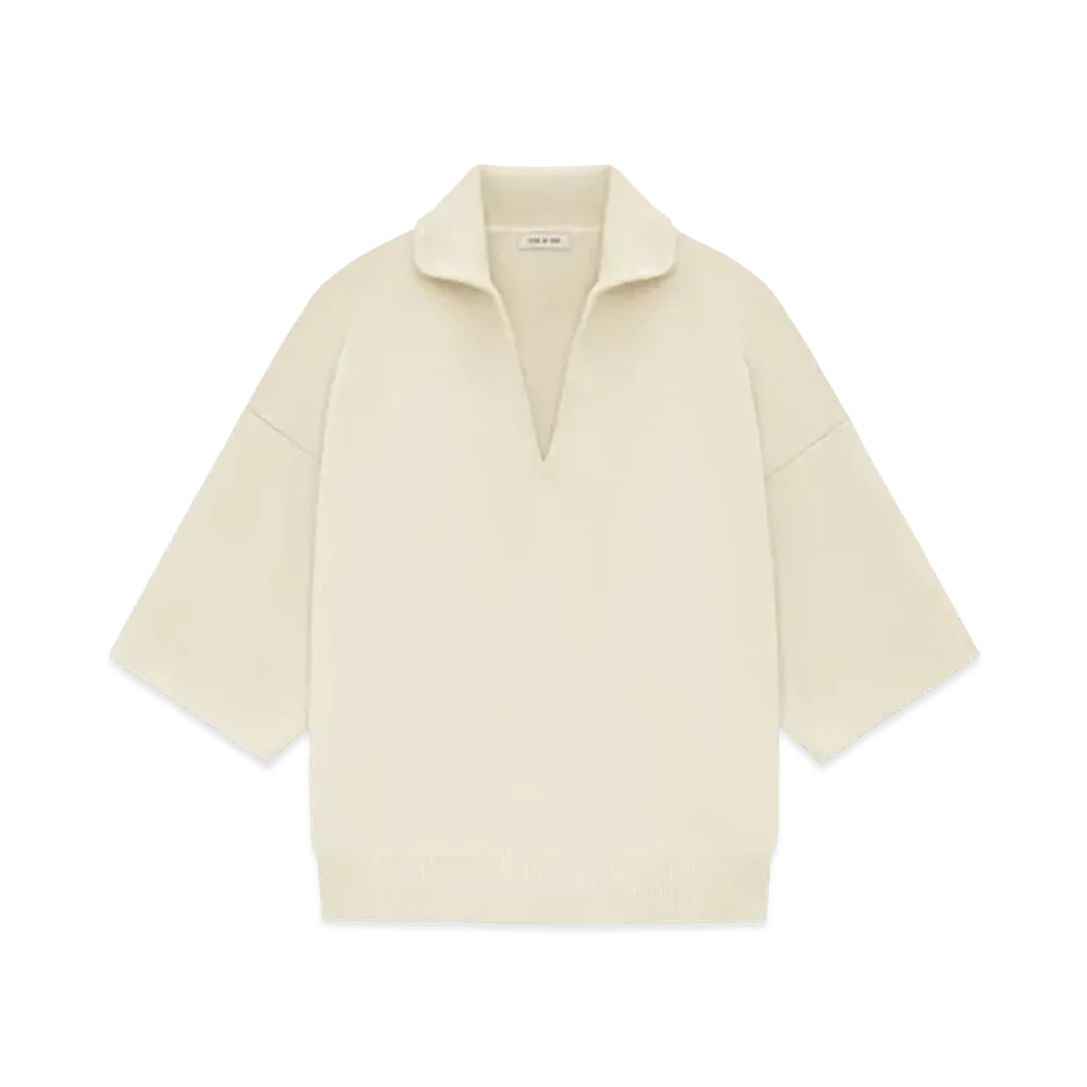 FEAR OF GOD Merino Short Sleeve Polo Sweater "Lemon Cream"