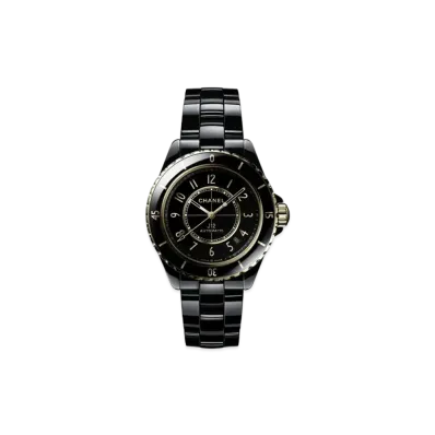 CHANEL J12 Watch Caliber 12.1 38mm Highly Resistant Ceramic and 18K Yellow Gold "Black"