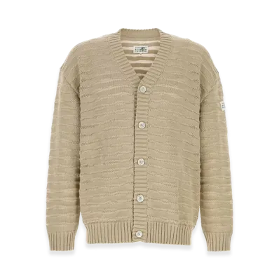 MM6 Maison Margiela Beige Cotton Cardigan "Beige/Tan"