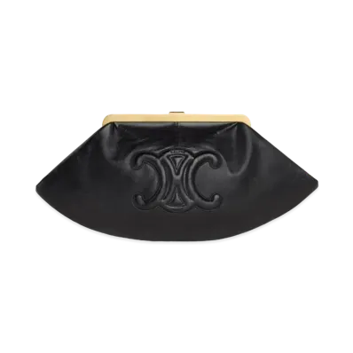 CELINE Pouch Cuir Triomphe In Smooth Lambskin "Black"