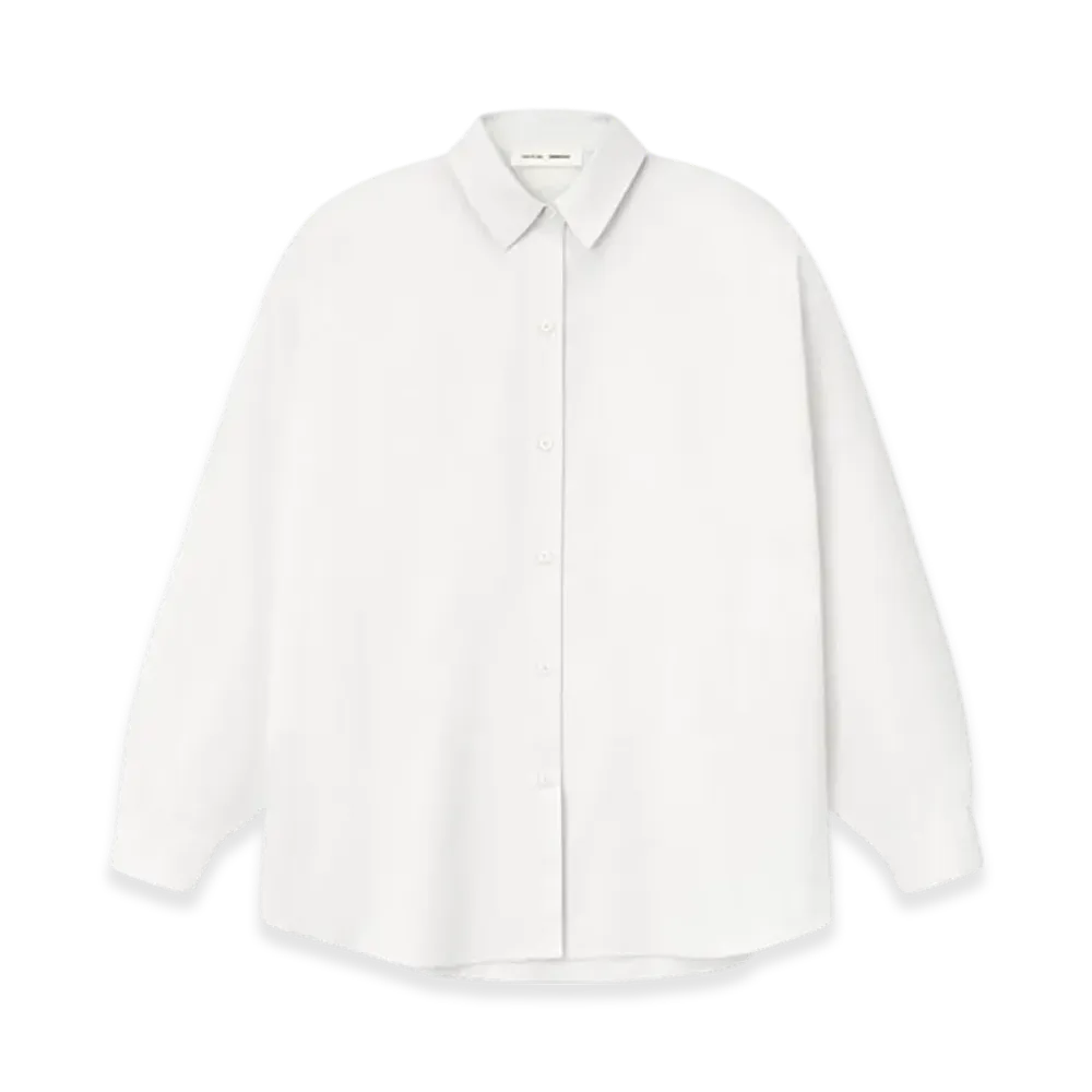 FEAR OF GOD ESSENTIALS Women's Relaxed Oxford Shirt "Cloud White"