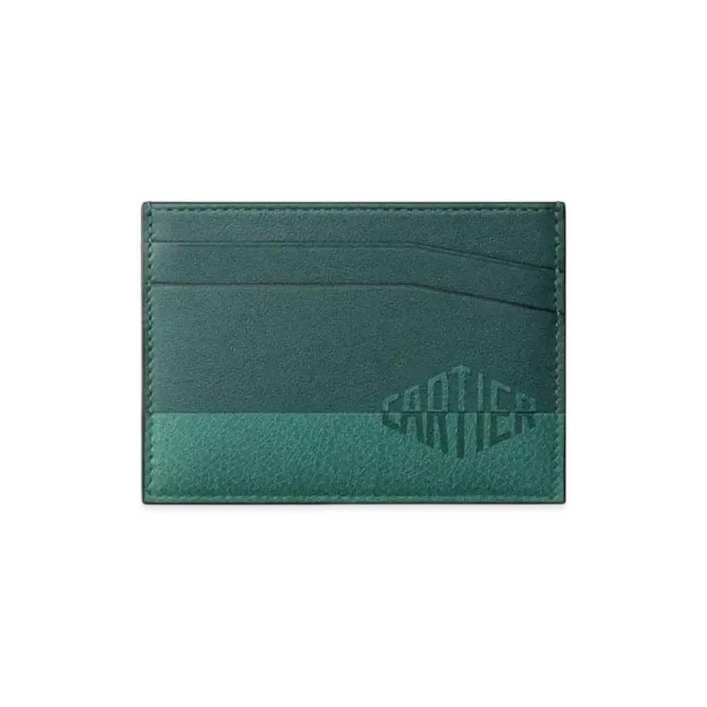 Cartier Double Card Holder, Cartier Losange Shadow "Pine Green/Green"