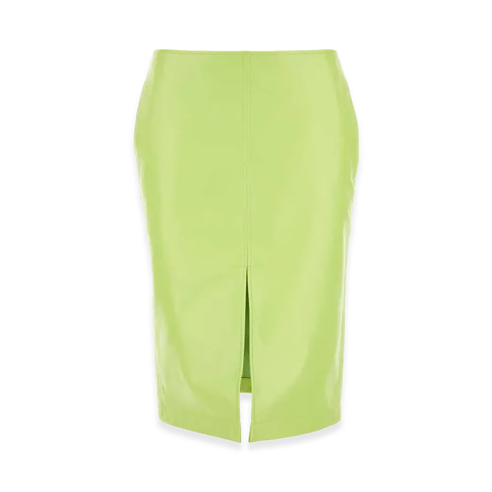 Bottega Veneta Women's Shearling Skirt "Fluo Yellow"