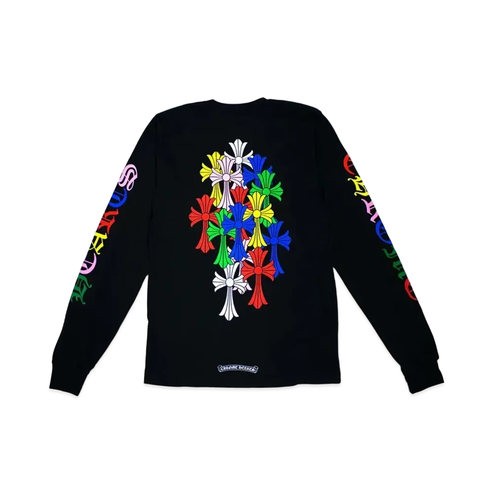 Chrome Hearts Multi Color Cemetery Cross L/S T-Shirt "Black"