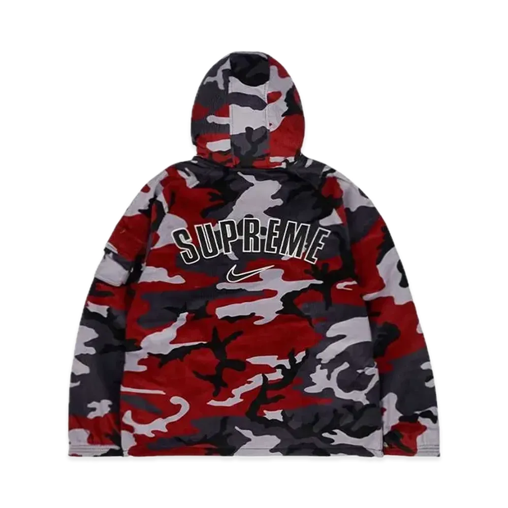 Supreme x Nike Arc Corduroy Hooded Jacket "Red Camo"