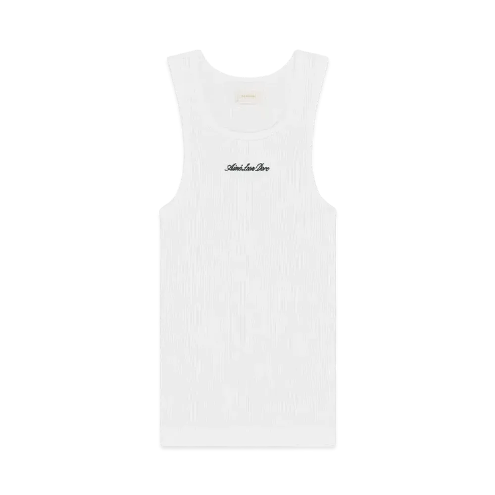 Aime Leon Dore Embroidered Logo Tank Top "White"