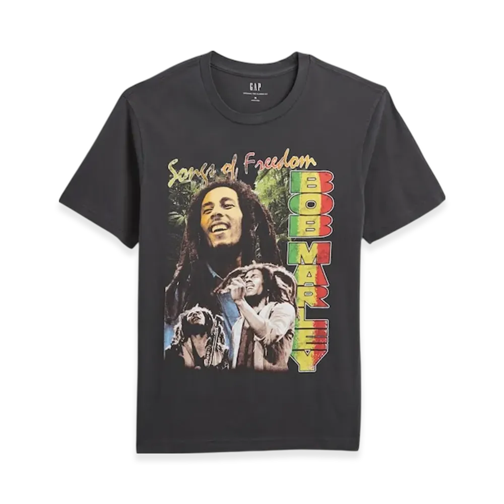 GAP Bob Marley Relaxed Graphic T-Shirt "True Black"