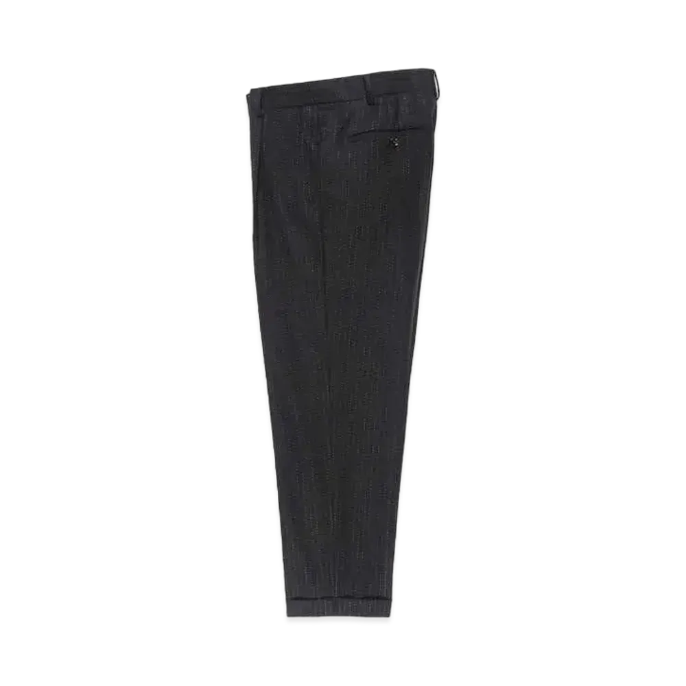 WACKO MARIA DORMEUIL / Glitter Striped Pleated Trousers (type-1) "Black"